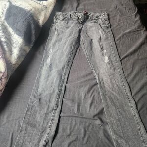 Guess Women's Distressed Skinny Jeans - Gray